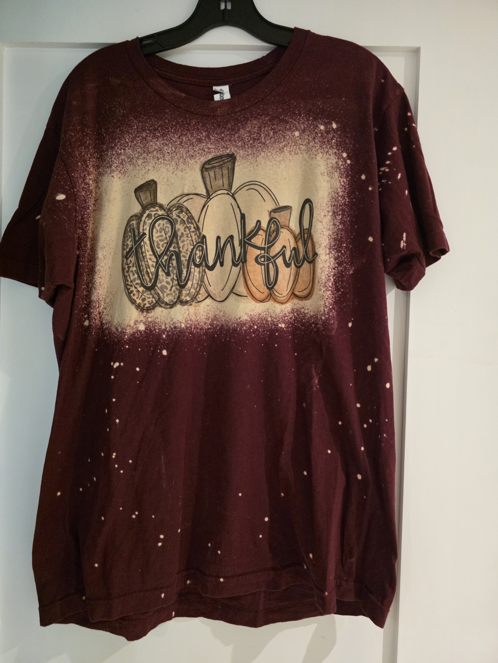 Burgundy 'Thankful' Pumpkin Graphic Tee